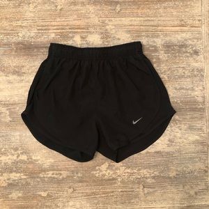 Black nike running shorts